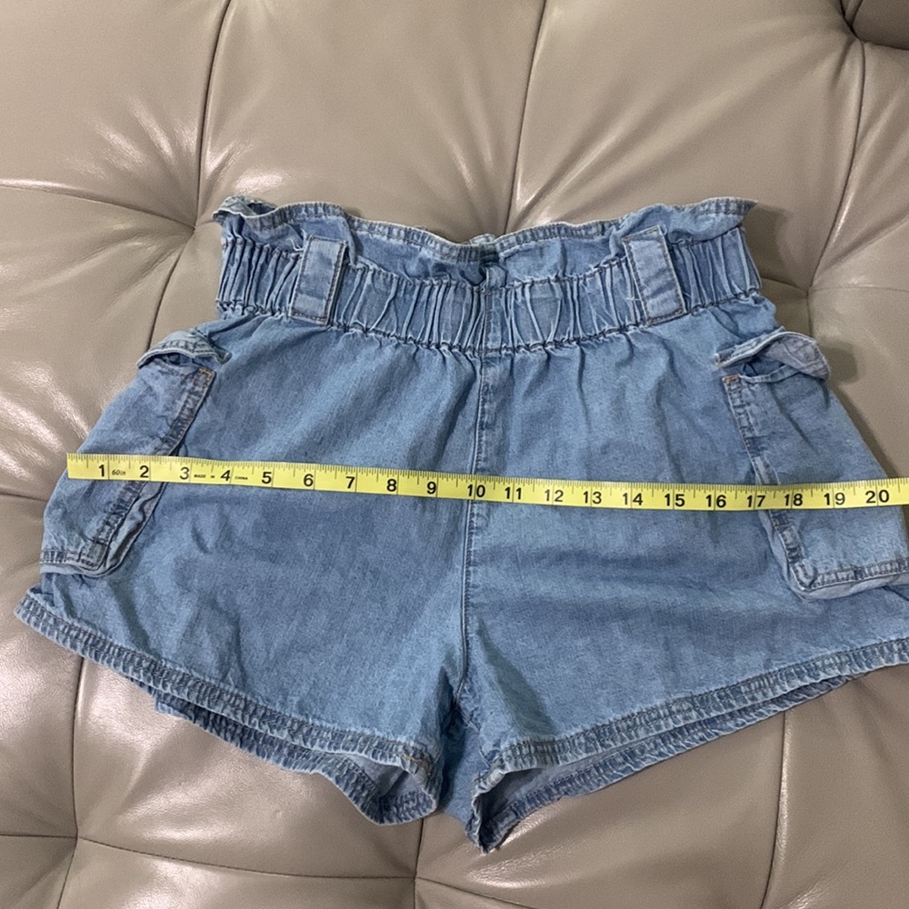 Urban outfitters high waist paper bag denim shorts - Picture 6 of 8